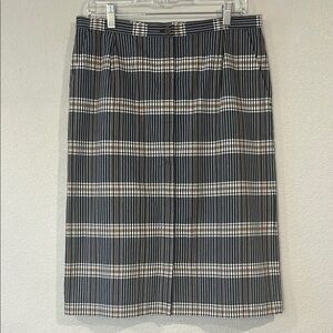 NWOT Pendleton plaid cotton skirt with pockets, hidden button front 8